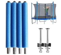 Bemonew Protecteur de Poteau de Trampoline, 4 pièces pièces Rechange Trampoline en Acier avec vis, Tige Robuste avec Mousse pour Aire Jeux Jardin, 5, 77 Pieds