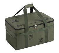 Bemonew Sac de Camping, boîte de Rangement Camping 42L, Organisateur Cuisine étanche avec Points Suspension et Poches cloisonnées-Vert