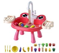 Bemonew Table à Eau extérieure pour Enfants, Table à Eau Aqua Play |.Jouet pour Lave-Vaisselle électrique recirculation 2026 avec Pieds améliorés, Grenouille Rouge