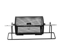 Bemonew Tambour de tombola pour tickets, toupie de ticket de tombola en acier inoxydable, rotation manuelle avec support - Noir, 12 x 18 cm