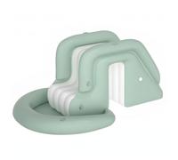 Bemonew Toboggan Aquatique Gonflable pour Piscine Hors Sol en PVC épais Base Stable remplie d'eau Installation Facile Jeux d'été pour Le Jardin 180 x 108 x 81 cm Vert Clair