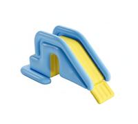 Bemonew Toboggan Gonflable de Piscine, Toboggan Gonflable avec Pompe à Pied - Rangement Facile pour Jardin intérieur et Utilisation Bleu Clair