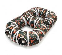 Bemonew Tunnel pour chat 2 en 1 en peluche avec balle suspendue, jouet pliable pour intérieur et extérieur