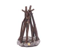 Bemonew Veilleuse de feu de camp avec 3 Modes lumière et son, lampe à feu en vraie branche et en pierre pour bureau chambre d'enfant, taille
