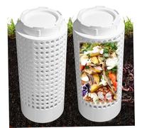 Bemonew Worm Farm for Kids Lot de 2 bacs de compostage souterrains en PVC avec couvercle sécurisé et robuste pour lits de jardin et usage domestique