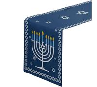 Bemvp Chemin De Table Hanoukka, Nappe De Fête Juive, Décoration De Table À Manger pour Pessah, Hanoukka, Intérieur, Extérieur, Fête À Maison