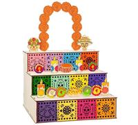 Bemvp Coffret Ofrenda du Jour des Morts, Coffret Alter Ofrenda, Coffret en Bois pour Commémoration du Jour des Morts, Fournitures pour Le Souvenir du Jour des Morts