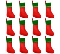 Bemvp Lot de 12 Petites Chaussettes De Noël À Suspendre, Idéales pour Décorer Un Sapin De Noël Ou Une Chambre d'enfant.
