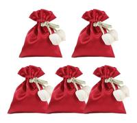 Bemvp Lot De 5 Sachets À Bonbons Classiques en Satin, Style Tulipe, avec Cordon De Serrage, Parfaits pour Les Bijoux, Les Mariages, Les Fêtes Noël. Idées Cadeaux pour Toutes Spéciales.
