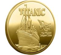 Bemvp Pièce Commémorative du Titanic, Pièce De Collection À l'effigie du Titanic, Souvenir Idéal pour Les Passionnés D'histoire Les Collectionneurs.