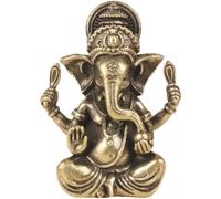 Bemvp Statue Dorée du Dieu Ganesh, Petite Statuette Indienne À Tête D'éléphant Représentant Ganesh Bouddha, Ornement pour Maison, Le Bureau Ou Voiture