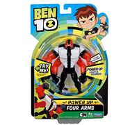 Ben 10 - Figurine Deluxe lumière et Sons, Power Up Four Arms, Multicolore (Giochi ben24320)