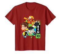 Ben 10 The Vibe T-Shirt, Enfant, Canneberge, 3 Ans