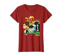 Ben 10 The Vibe T-Shirt, Femme, Canneberge, XXL
