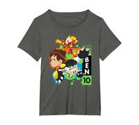 Ben 10 The Vibe T-Shirt, Femme Grandes Tailles, Asphalte, 2X