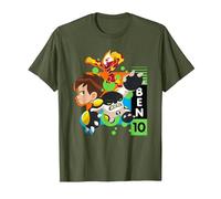 Ben 10 The Vibe T-Shirt, Homme, Olive, XXL