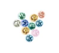 Ben & Bel Lot de 10 Billes en Verre phosphorescentes Multicolores à Pois pour Jeu de Course à Pied, Bricolage et décoration de la Maison
