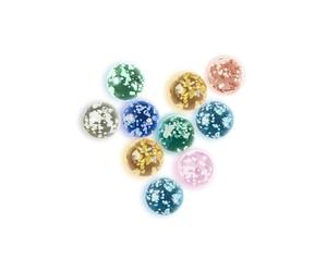 Ben & Bel Lot de 10 Billes en Verre phosphorescentes Multicolores à Pois pour Jeu de Course à Pied, Bricolage et décoration de la Maison