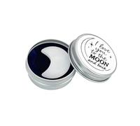 Ben & Bel Mini croissant de cristal blanc poli à la main avec inscription « I Love You to the Moon and Back » en étain - Cadeau souvenir pour elle ou lui - Saint-Valentin, anniversaire de mariage