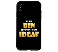 Ben Costume IDGAF Cute Personalized First Name Benjamin Bens Coque pour iPhone XS Max