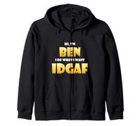 Ben Costume IDGAF Cute Personalized First Name Benjamin Bens Sweat à Capuche