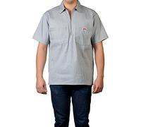 Ben Davis Chemise Semi-zippée pour Homme, Rayures Grises, Taille L