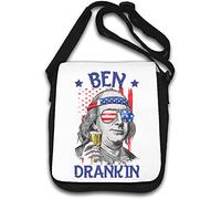 Ben Franklin Ben Dranking Sac à bandoulière avec logo drapeau américain Blanc