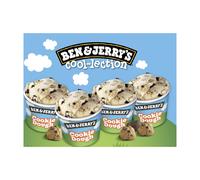 BEN & JERRY'S Mini pots de crème glacée Cookie Dough 4x100 ml