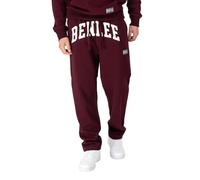 Ben Lee Atkins Pantalon de Jogging pour Homme Coupe Normale Oxblood/Blanc Taille L