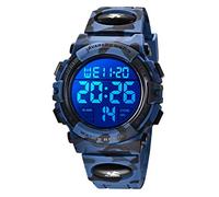 BEN NEVIS Montre Enfant Garçon Adolescent Digitale Outdoor Sport Multifonction Étanche LED Lumière Alarme Calendrier Date avec Bande de Silicone