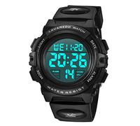 BEN NEVIS Montre Enfant Garçon Adolescent Digitale Outdoor Sport Multifonction Étanche LED Lumière Alarme Calendrier Date avec Bande de Silicone