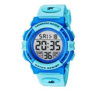 BEN NEVIS Montre Enfant Garçon Adolescent Digitale Outdoor Sport Multifonction Étanche LED Lumière Alarme Calendrier Date avec Bande de Silicone (18-Lakeblue)
