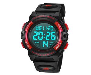 BEN NEVIS Montre Enfant Garçon Adolescent Digitale Outdoor Sport Multifonction Étanche LED Lumière Alarme Calendrier Date avec Bande de Silicone