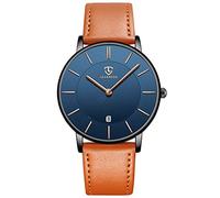 BEN NEVIS Montres pour Hommes Ultra Mince Simple Mode Décontractée Analogique Quartz Affichage de la Date Montre-Bracelet Étanche pour Hommes