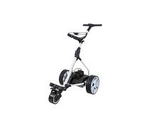 Ben Sayers Chariot de golf électrique avec batterie au lithium 18 trous, 9 vitesses, fonction distance automatique, accessoires gratuits (blanc/bleu)