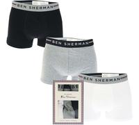 Ben Sherman - Boxers "Roman" pour homme(pack de 3) GT1232 (S) (Noir/Gris/Blanc)