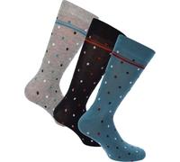 Ben Sherman - Chaussettes à pois pour homme(pack de 3) GT5701 (40,5 EU - 45,5 EU) (Bleu marine/vert/pétrole)