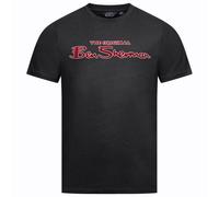 BEN SHERMAN Flocked Logo Hommes T-shirt 0076268-NOIR M
