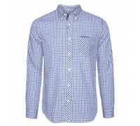 BEN SHERMAN Gingham Hommes Chemise à manches longues 0077860-BLEU L