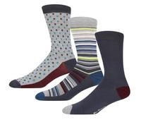 Ben Sherman Lot de 3 paires de chaussettes Flonne pour homme, Bleu/rayure/Spt, 7-11