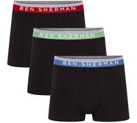 Ben Sherman Mens 3 Pack Trunks Heath Noir Small Male