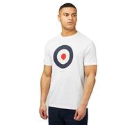 Ben Sherman T-shirt à manches courtes Signature Target pour homme Coupe classique, blanc, M