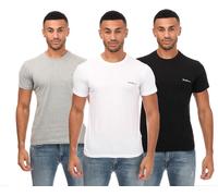 Ben Sherman - T-shirt pour homme "Otto"(pack de 3) GT2226 (S) (Noir/Gris/Blanc)