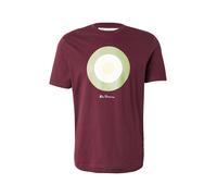 Ben Sherman T-Shirt 'Signature Target' ivoire / olive / orange clair / lie de vin, Taille L
