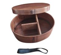 ben-to Boîte à déjeuner en bois - 17,5 x 6,3 cm - Boîte à goûter japonaise