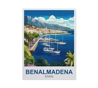 Benalmadena Spain，Jigsaw Puzzles for Adults 1000 Piece, Classic Puzzle Teens Boys Girls Puzzles Sturdy Tight Fitting Pieces,Letters on Back for Ideal Challenging and Gift（38x52cm）-FA73