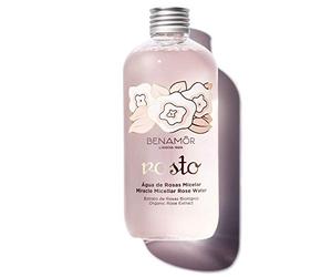 Benamôr - Eau de rose micellaire - Collection Rosto - Démaquillant Doux Visage et Lèvres - A l'Extrait de Roses Bio - Sans Paraben, Vegan - Flacon 300 ml