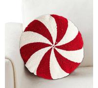 Benares Peluche De Canne À Sucre De Noël, Coussin Décoratif De Noël en Forme De Canne À Sucre d'orge, Coussin Décoratif Chambre Doux pour Lit Et Canapé, Décorations De Vacances De Noël