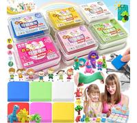 Benaton 12 Pièces Doux Et Durable Gommes Modélables, Coloré Gomme d'Art Pétrissable, Gomme à Pétrir Pour Enfants, Gomme Pétrissable En Caoutchouc Souple, Couleur Gomme Dessin Pétrissable (6 Couleurs)