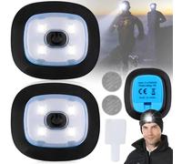 Benaton 2 Pièces Led Clip Running Light Jogging, RéFléChissante Clip de LumièRe de Course à Clipser, Lumière De Sécurité Réfléchissante Lampe Frontale Led, 3 Modes(Avec 4 Piles)